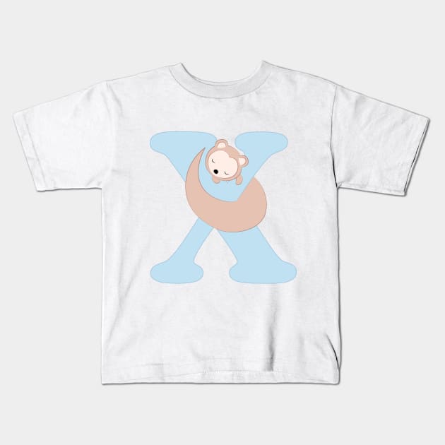 X - blue - xerus Kids T-Shirt by Cuddles and chaos